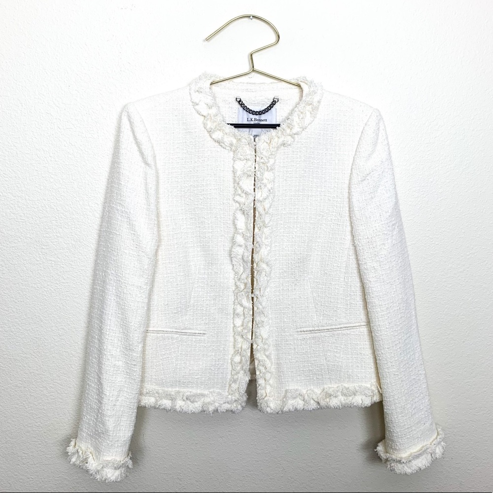 L.K. Bennett Tweed Crop Jacket